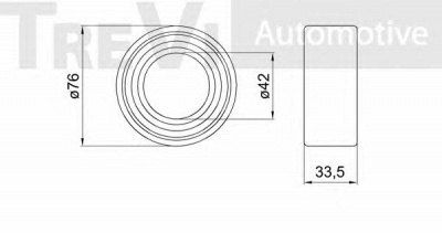 TREVI AUTOMOTIVE wb2178 -  Комплект подшипника ступицы колеса